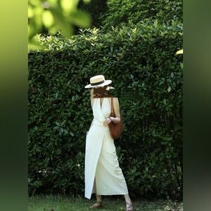 Linen White Women's Dress